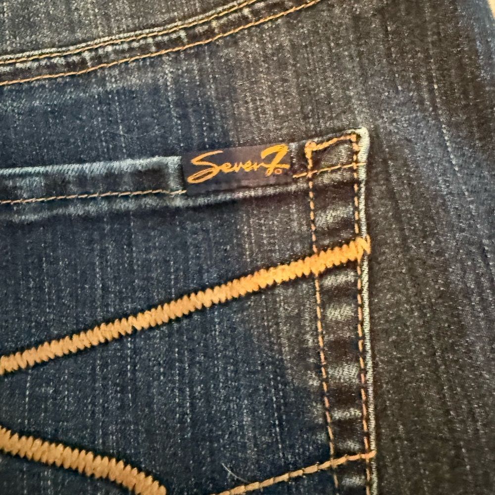 Seven7 Dark Wash Denim Bermuda Shorts Women’s Size 16 - Picture 6 of 8